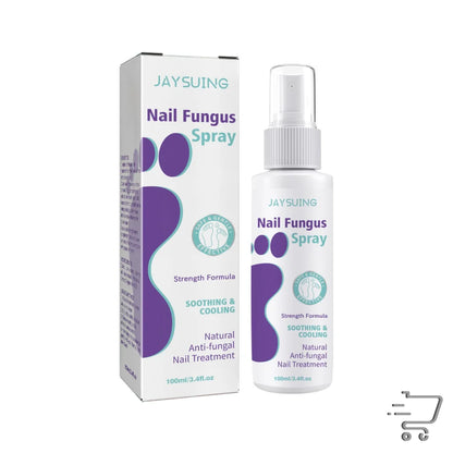 Nail Repair Spray bottle and packaging box featuring Thyme Oil and Peppermint Oil