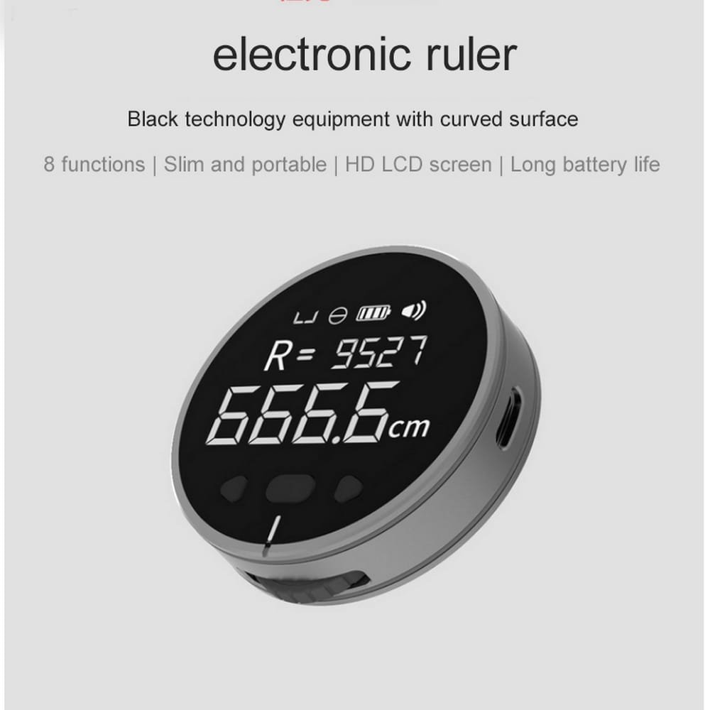 Compact 8-function mini measuring device with long battery