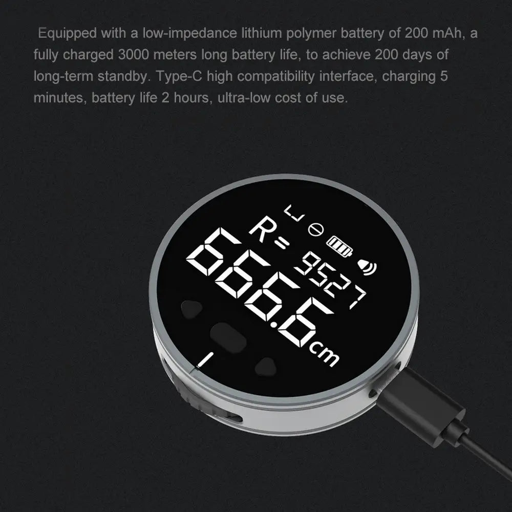 Compact 8-function mini measuring device with long battery