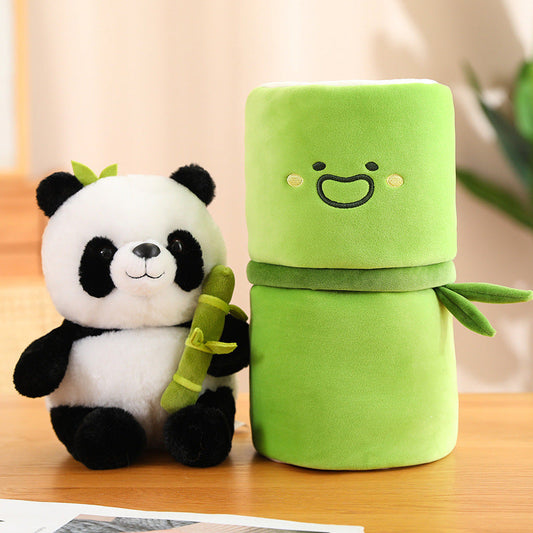 Adorable simulated bamboo panda pillow: cuddly & cozy - 10