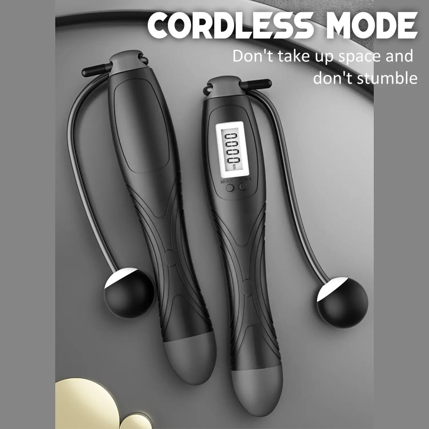 Two keys-cordless skipping rope fitness equipment