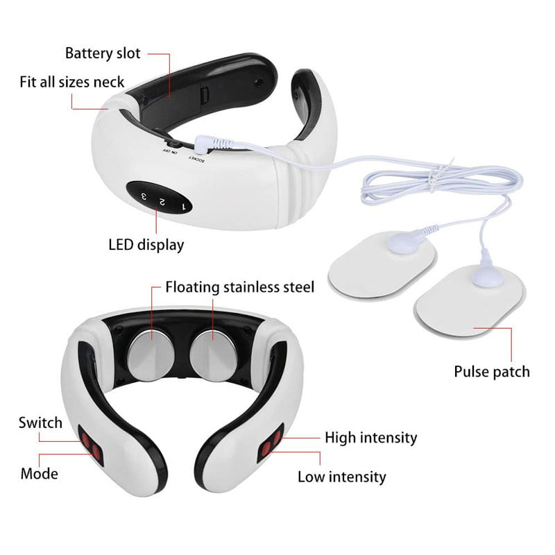 Electric pulse massager with six massage modes and cupping