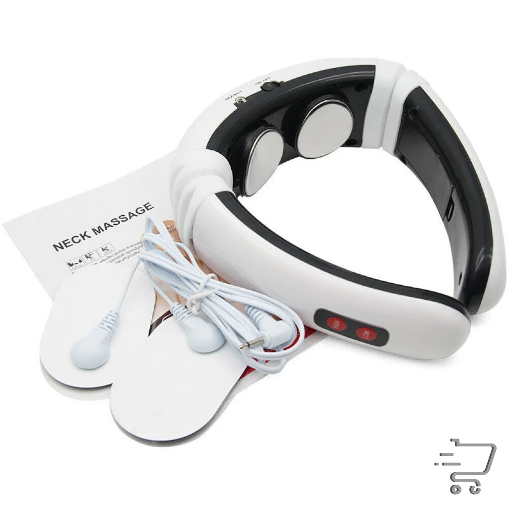 Neck massager device with U-shaped design and electrode pads for Electric Pulse Massager