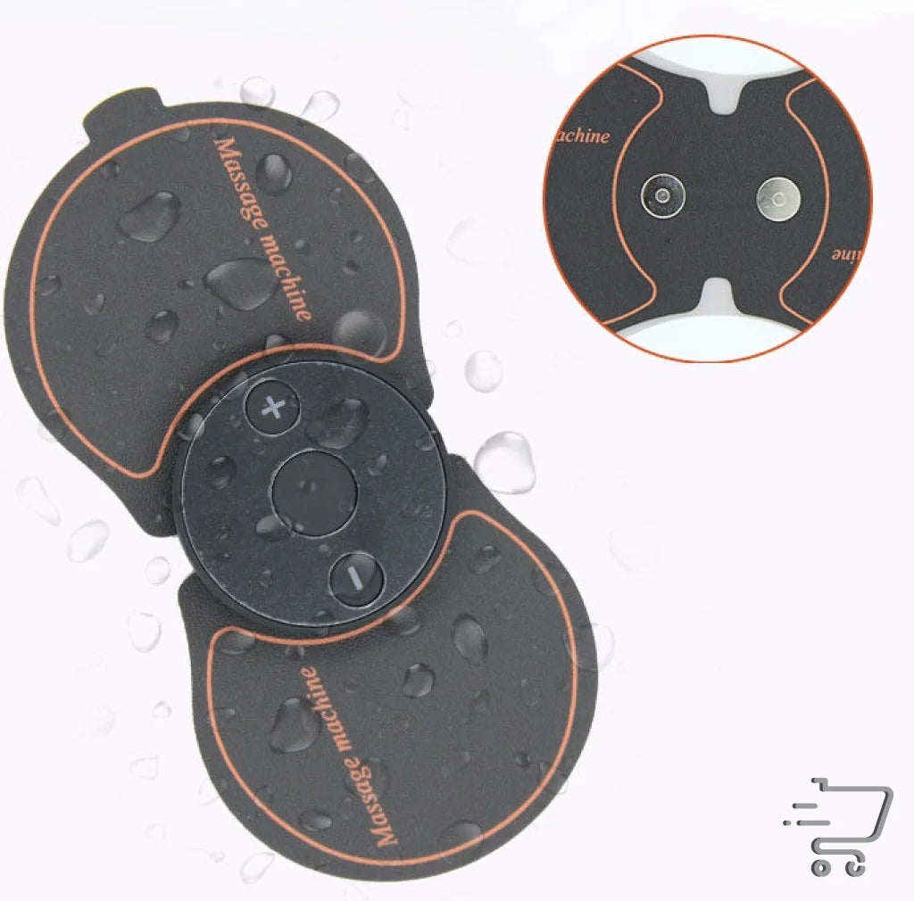 Electronic Pulse Massager pads with circular and curved shapes for effective muscle relief