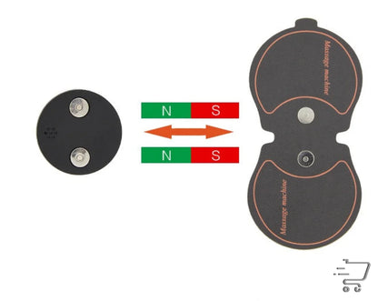 Magnetic field demonstration tool with labeled poles for Electronic Pulse Massager