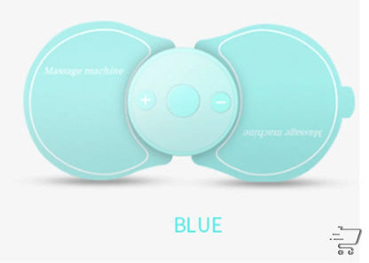 Mint-colored electronic pulse massager with butterfly wings for adjustable strength sessions