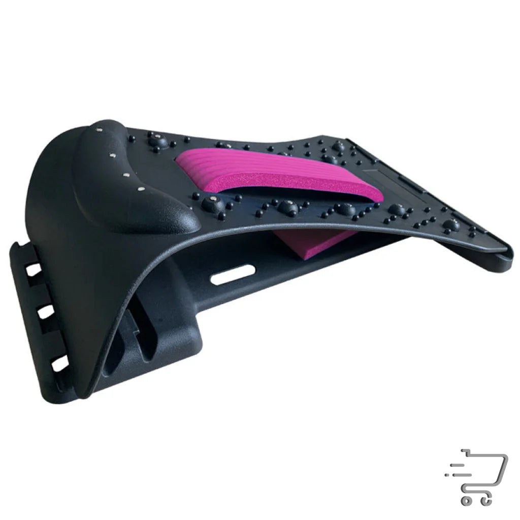 Bicycle fender with black body and pink accent for an ergonomic self-massage device