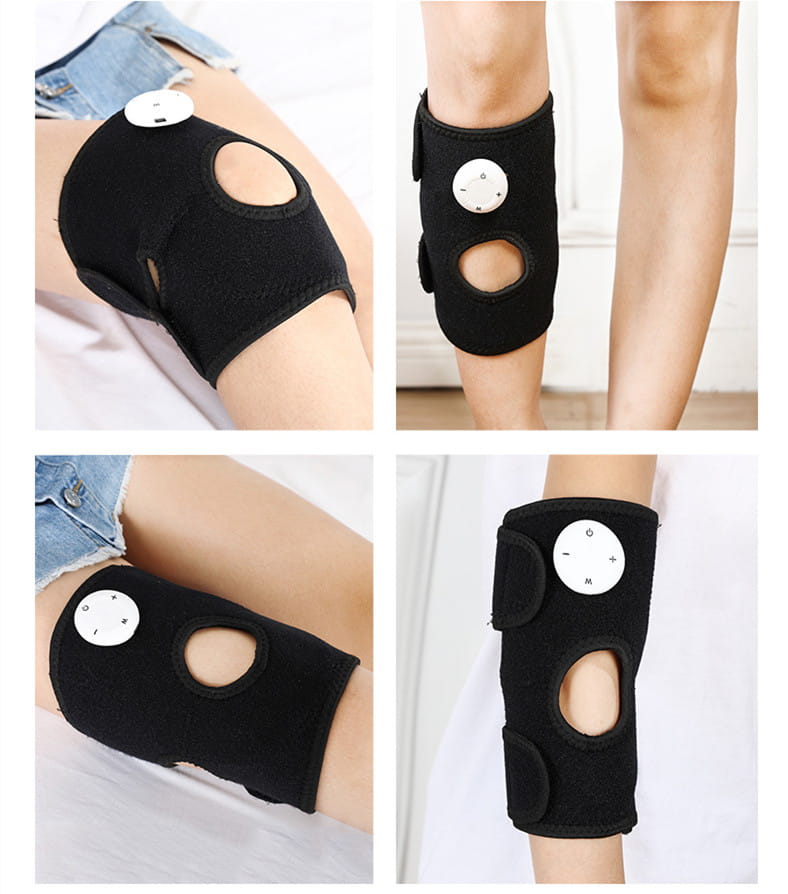 Adjustable knee pad with velcro and magic stick fastening