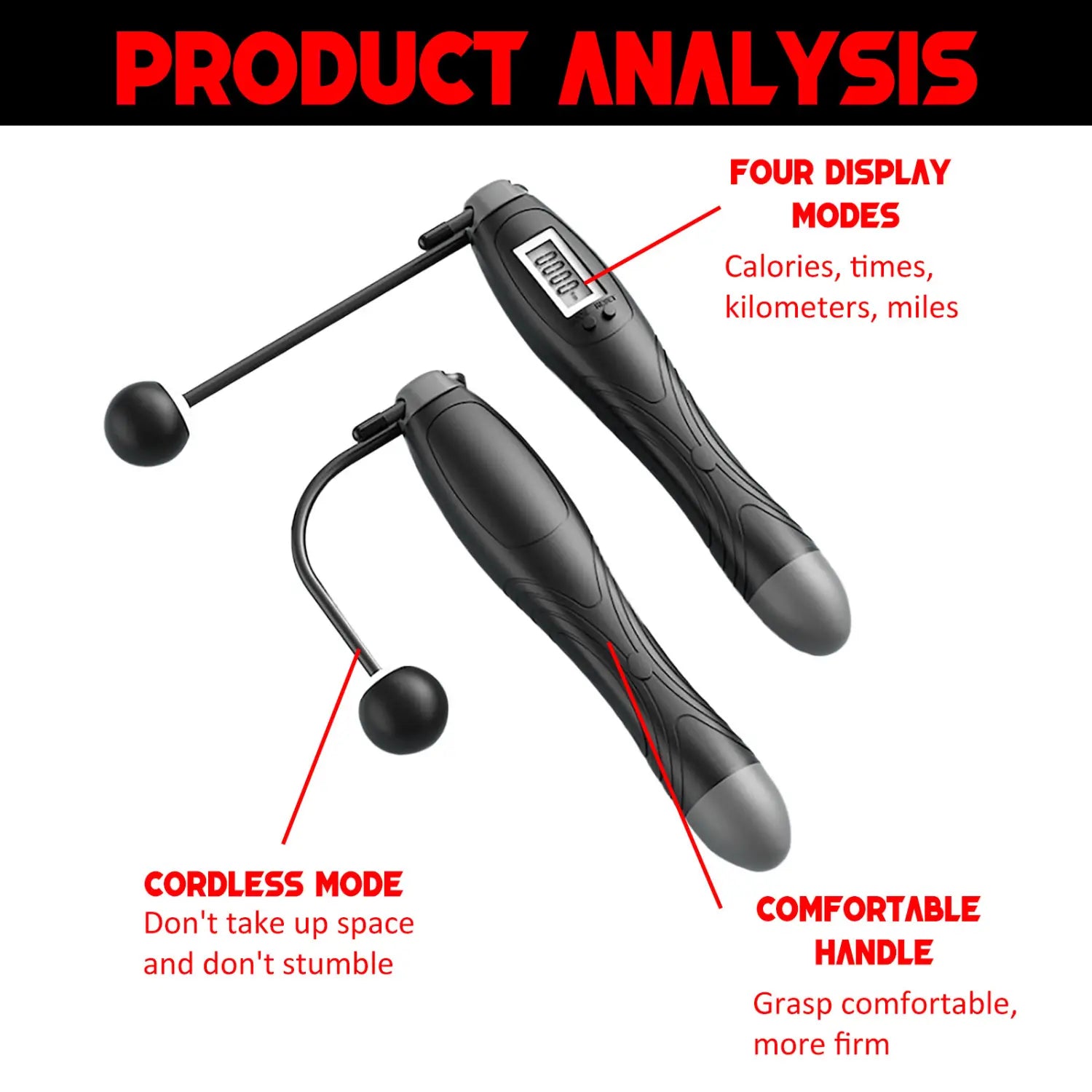 Two keys-cordless skipping rope fitness equipment