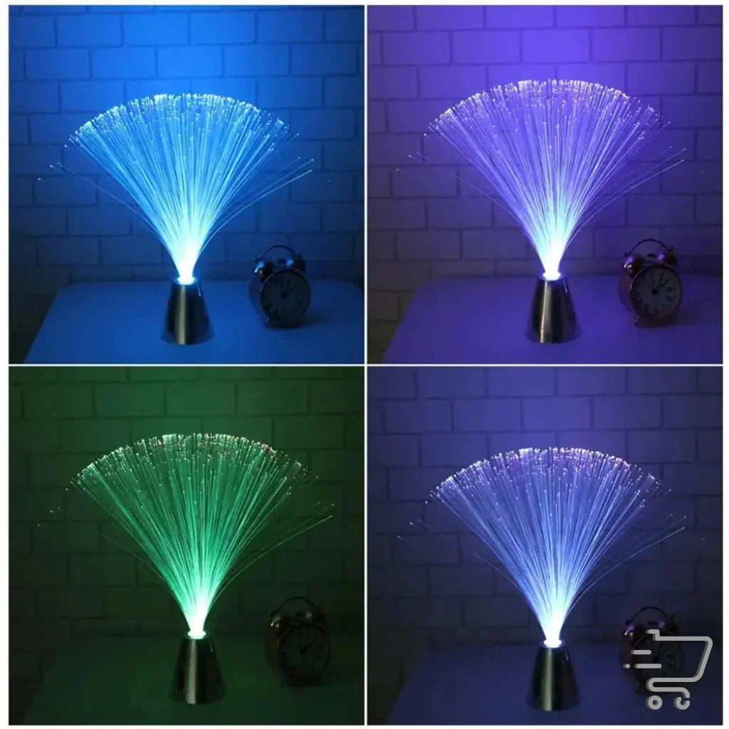 Fiber optic lamp with colorful light streams for vibrant and enchanting lighting magic