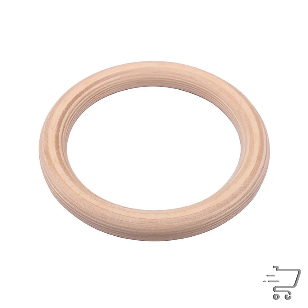 Circular wooden birch ring with a smooth profile, ideal for indoor and outdoor use