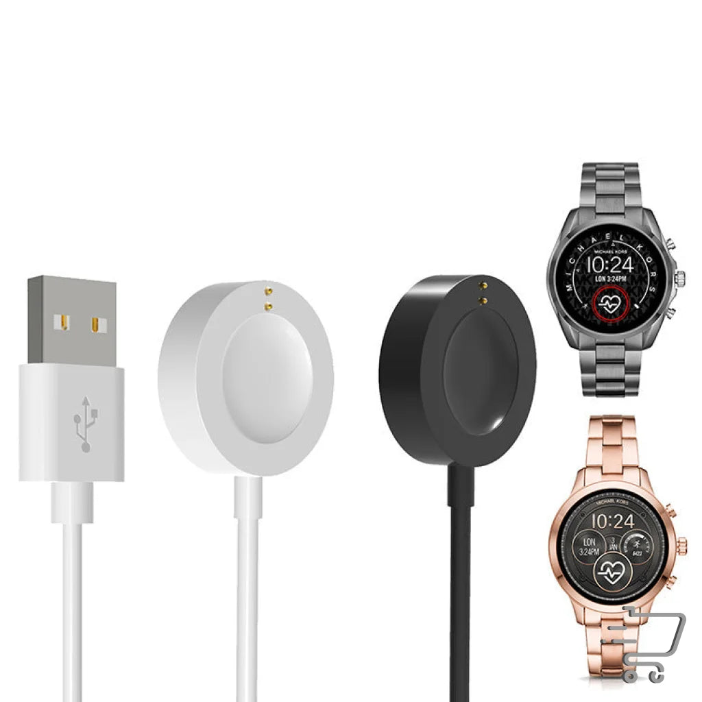 Michael Kors Watch Charging Cable in Black and White with stylish smartwatches