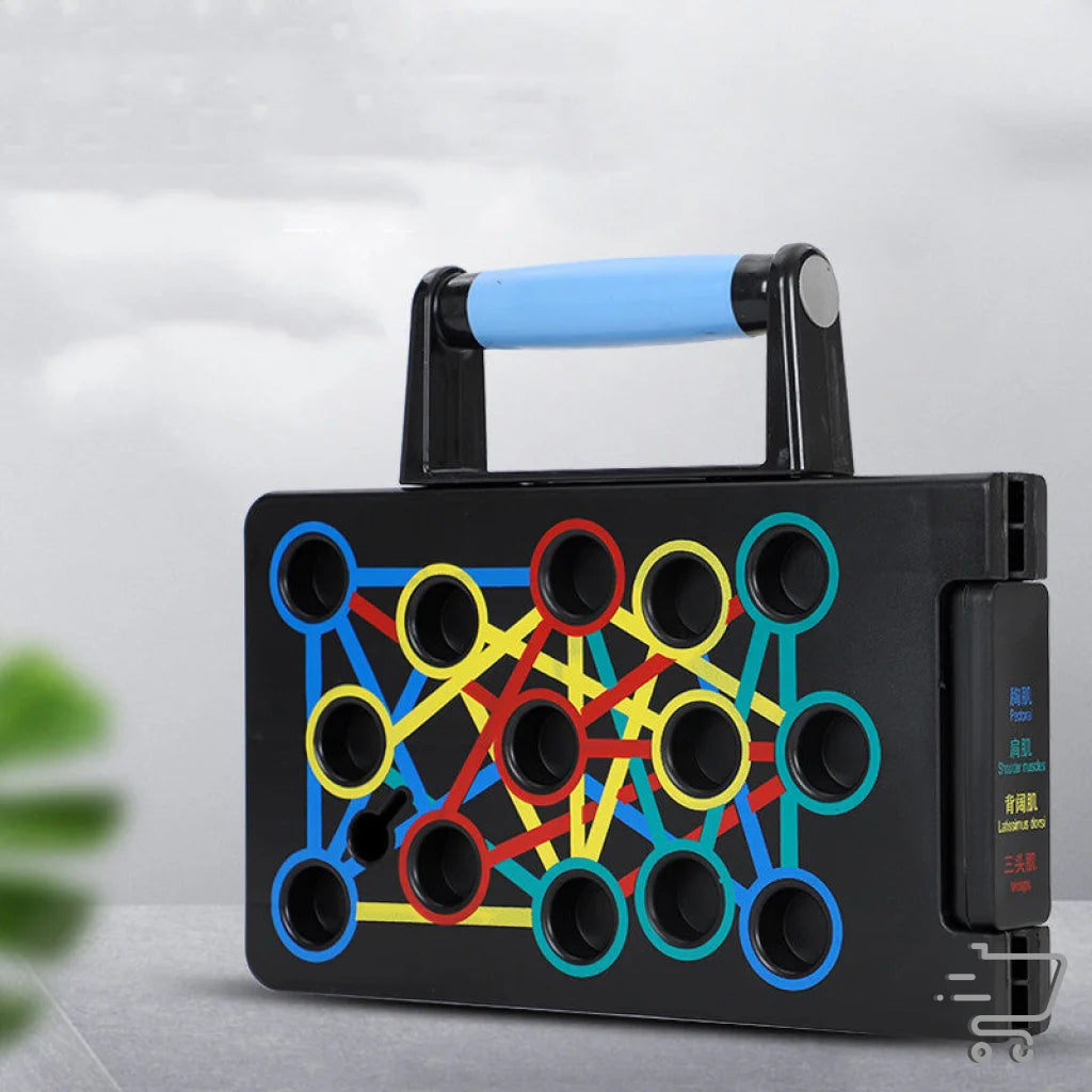 Portable Push Up Support Training Board with Magnetic Locking and colorful patterns