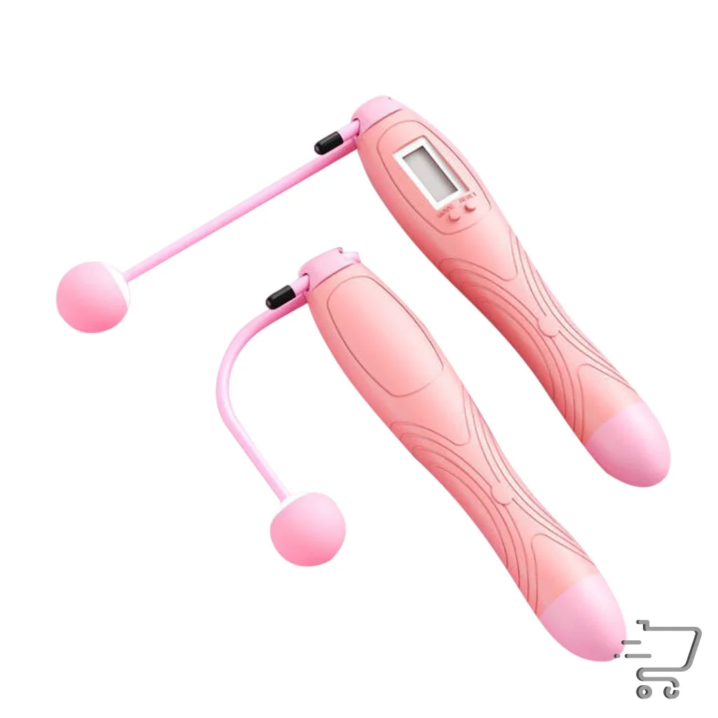 Pink electronic adult pleasure devices in Two Keys-Cordless Skipping Rope design