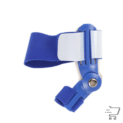 Blue and white adjustable brace featuring the Ultimate Nylon Strap with rear section reinforcement