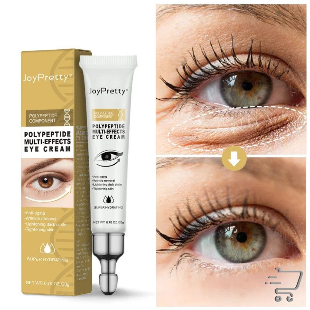 Before and after results of Universal Eye Cream for lightening bags and moisturizing skin