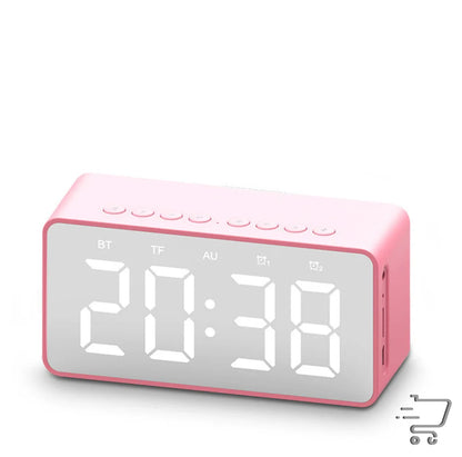 Pink digital alarm clock with white LED display for bt506 Bluetooth polymer lithium battery