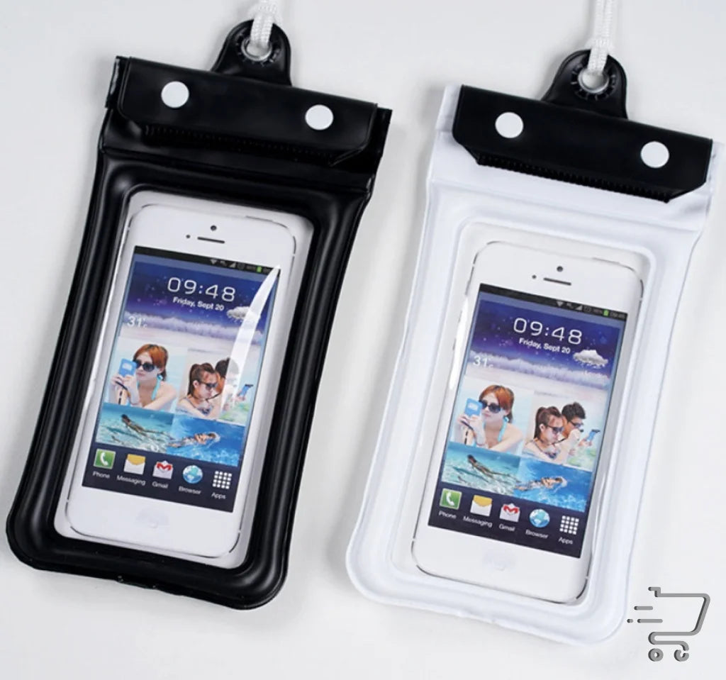 Waterproof phone cases in black and white for sports outdoor bag for diving and hiking