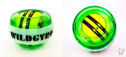 Bright green WILDCYRO exercise ball with yellow stripes for Zinc Alloy Arm workouts